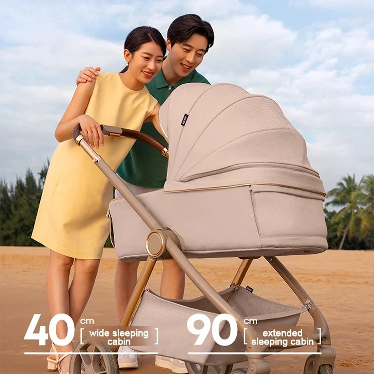 

Multi-functional High-View Basket Two-Way Portable Folding Stroller