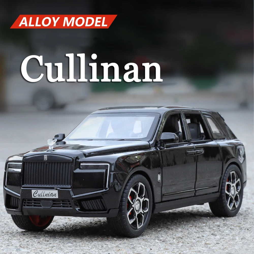 

1:32 Rolls Royce Cullinan Модель автомобиля Игрушечный сплав Литой под давлением со световой музыкой Автомобиль 6-дверный открытый миниатюрный автомобиль Детские лучшие подарки
