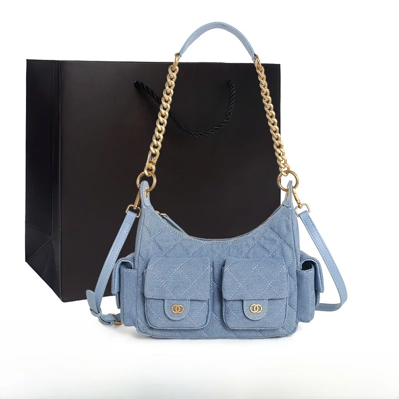 2026-new-diy-motorcycle-bag-women's-underarm-bag-chain-diamond-id-design-denim-blue-multi-ket-medium-size-square-ape