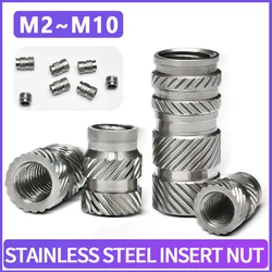M2 M2.5 M3 M4 M5 M6 M8 M10 304 Stainless Steel Insert Nut Hot Melt Knurled Double Twill Injection Embedment Nuts For 3D Printer