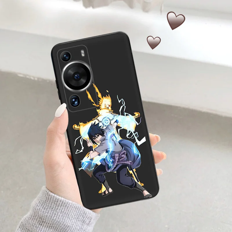 Silicone Black Phone Case for Motorola G200 5G G30 G31 One Fusion Anime N-Narutos Kakashis Huawei P40 P30 P20 iphone6 Cover