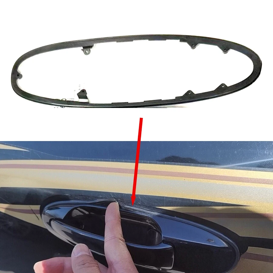 Wooeight 1Pc Exterior Door Handle Gasket Rubber Pad Fit For Toyota Land Cruiser LC100 1998-2007 69241-60021/69241-60020