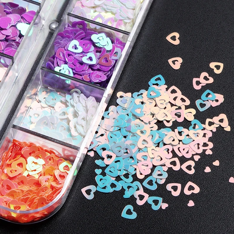 Heart Glitter Sequin Resin Jewelry Making Glitter Dropsale