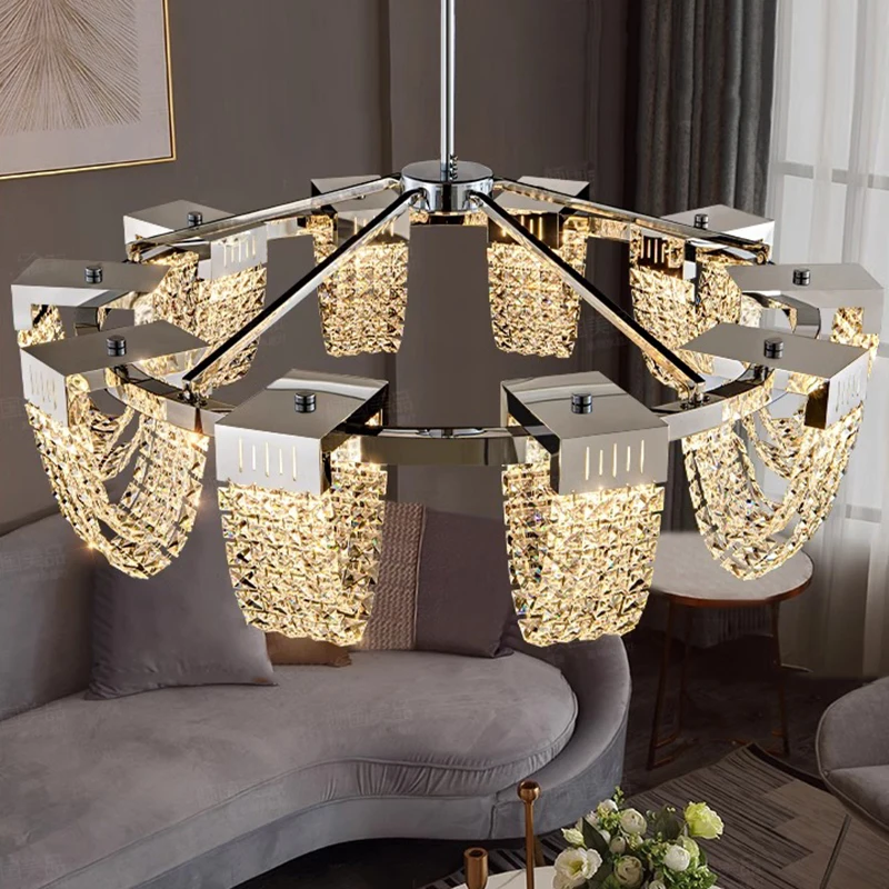 Modern Crystal chandelier Nordic light luxury Ceiling light lamps hanging light led chandeliers for the living room indoor light