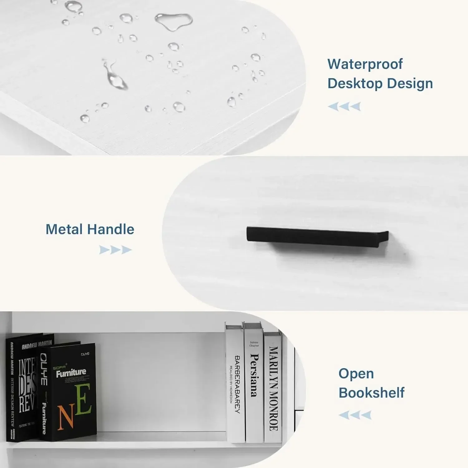 مكتب أبيض مع 4 أدراج، مكتب كمبيوتر، محطة عمل مكتب منزلي للكتابة الخشبية، مكاتب للطلاب لغرفة النوم مع أدراج، أبيض