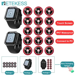 RETEKESS restaurant pager wireless waiter calling system TD113 waterproof touch watch T117 call button for cafe bar hookah Hotel
