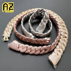 5 Rows 22mm Bubble Chain Iced Out Cuban Chain Necklaces for Men Women Bling Zircon Hip Hop Goth Jewelry Factory Drop Shipping