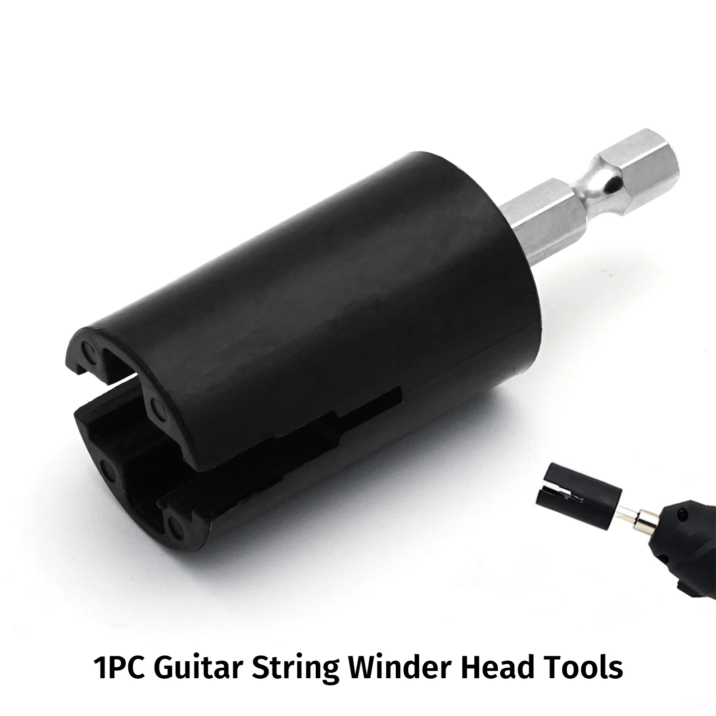 Enrolador de Cordas de Guitarra para Furadeira, Ferramenta Elétrica para Enrolar Cordas de Violão, Guitarra e Baixo, Compatível com Furadeiras e Parafusadeiras Elétricas
