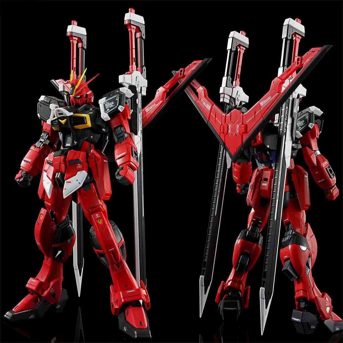 BANDAI figura de Anime genuina RG 1/144 espada IMPULSE GUNDAM Spec II figura de acción juguetes de modelos de ensamblaje adornos de modelos coleccionables