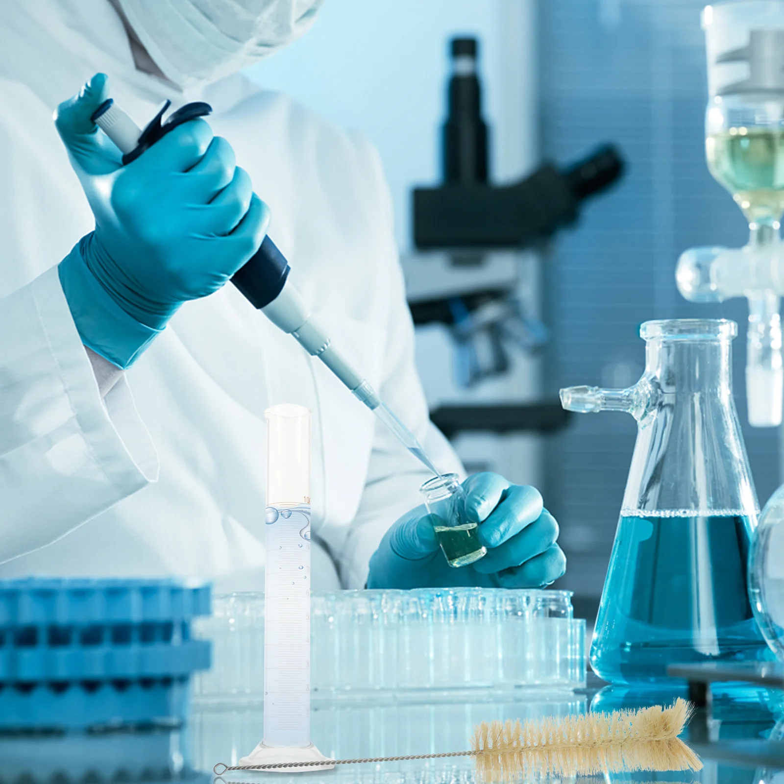 

10pcs Test Brushes Durable Cleaning Brush For Pipe Brushes Lab Pipe Straw Cleaner Tools Laboratory Equipment Supplies