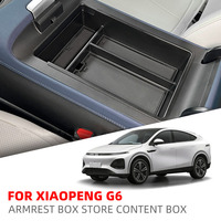 For Xiaopeng G6 Armrest Storage Box Car Central Control Organizer Container Stowing Tiding ABS Interior Tray Accessories