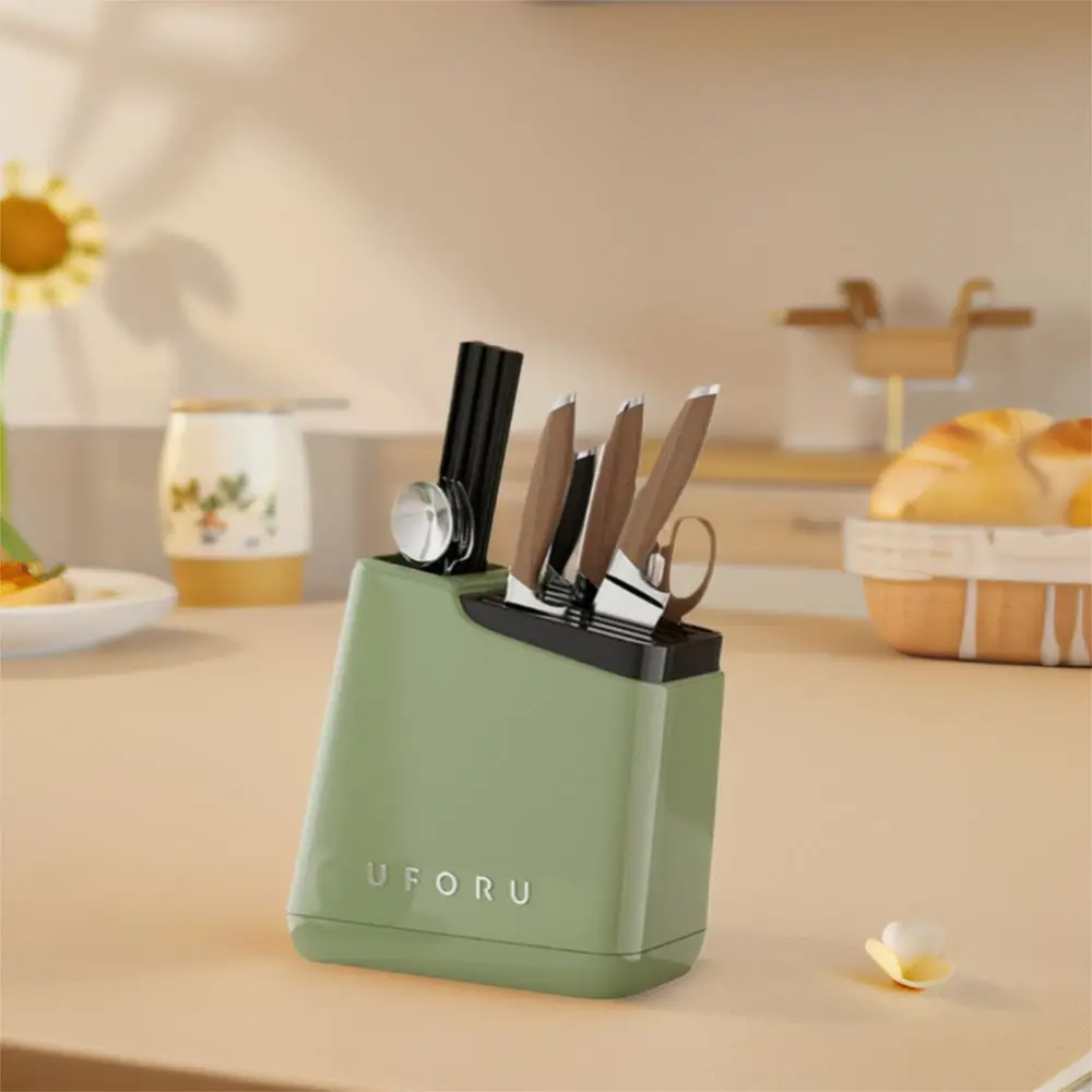 Stable Knives Storage Rack Anti-slip Space Saving Chopstick Bucket Large Capacity Plastic Countertop Knives Holder Kitchen