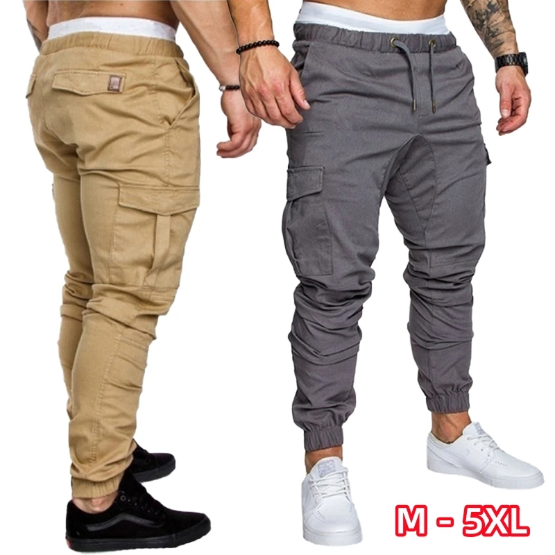 Men Fashion Loose Long Pants Jogging Sweatpants Joggers Pants Casual Sports Wear Jogging Pants