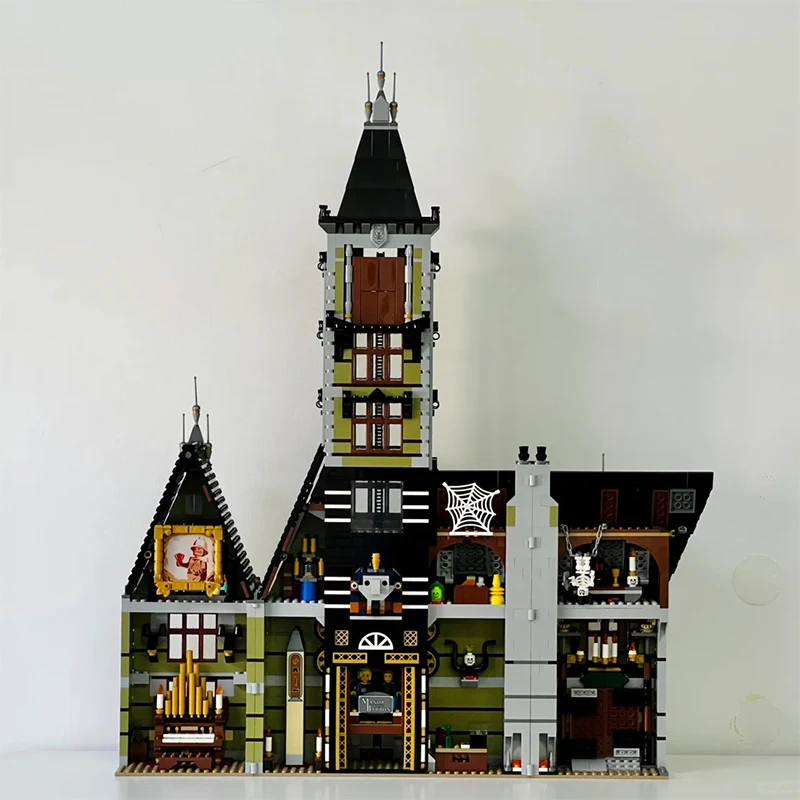 

3231 шт., креативные строительные блоки для дома с привидениями, сборные кирпичи с освещением, игрушки, подарок на Хэллоуин для детей, друзей, взрослых