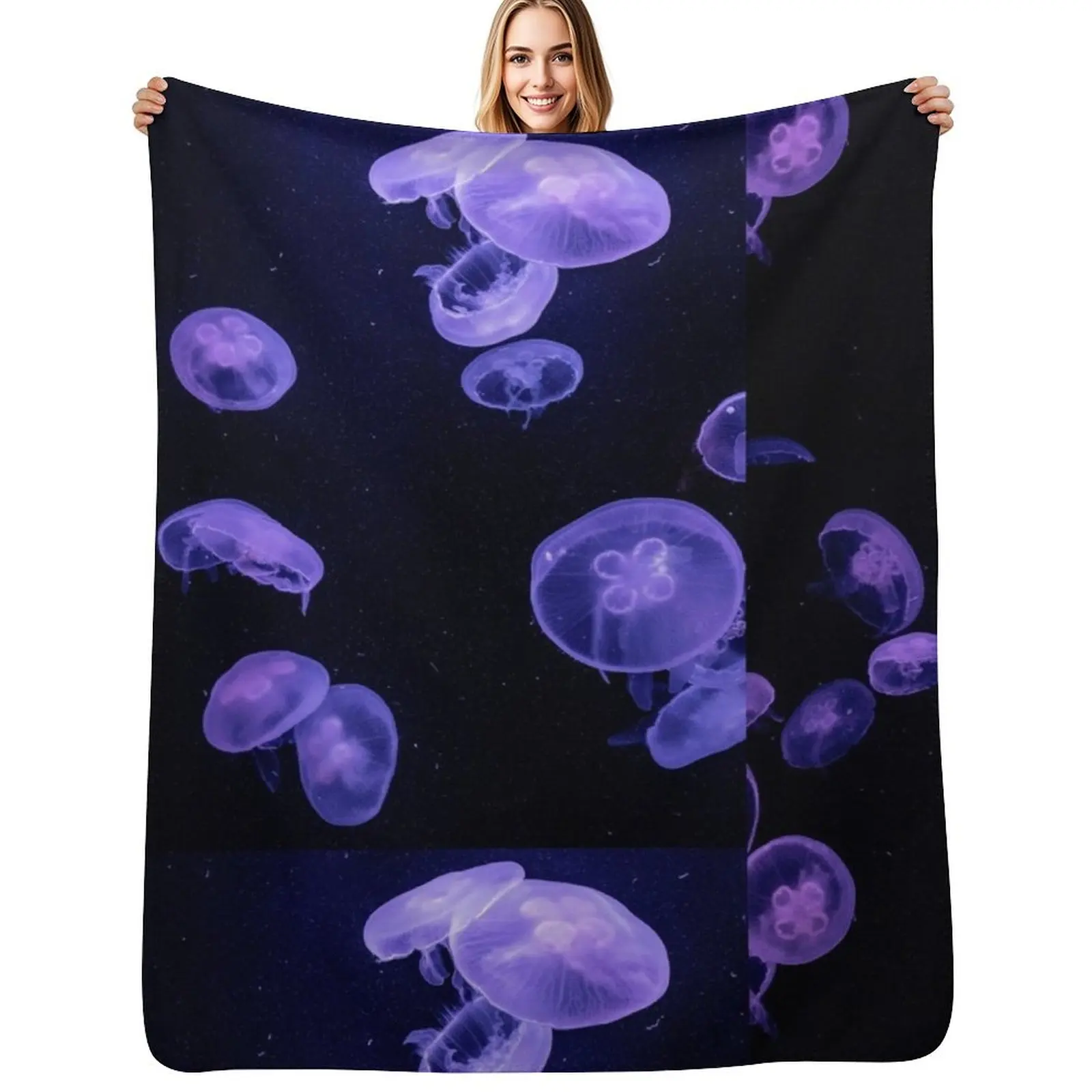 Jelly fish delight Throw Blanket Kid'S anime Designers Blankets For Baby wednesday funny gift Blankets