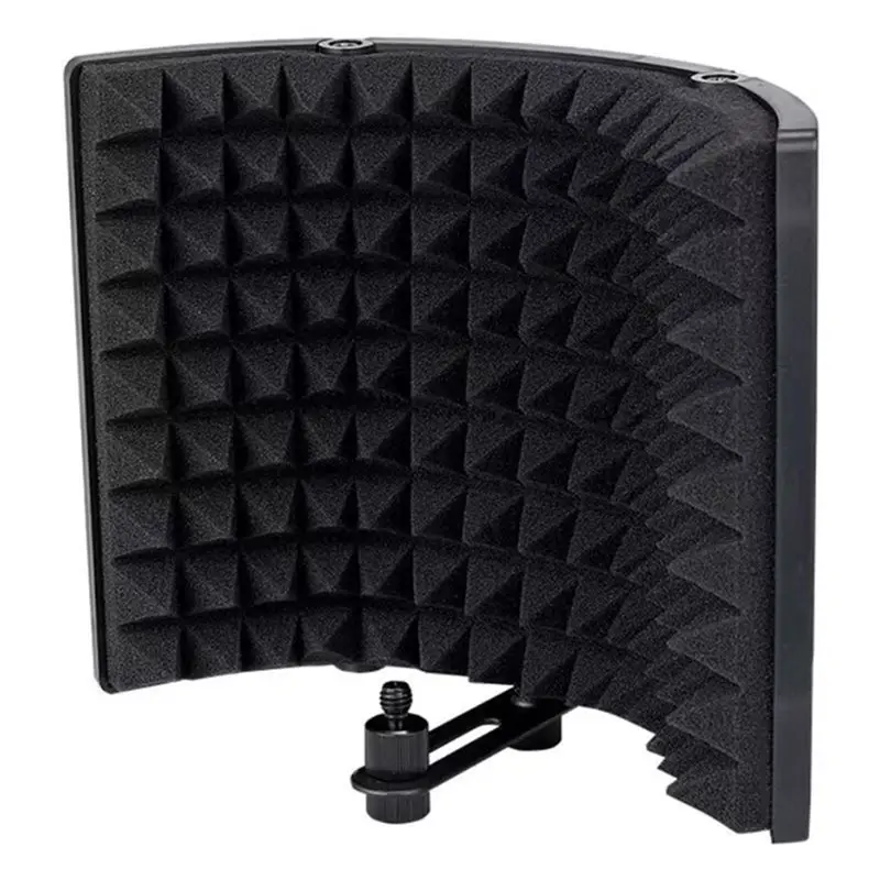 [NEW!A25P】 Soundproof Screen Sound-Absorbing Foam Mic Isolation Shield Portable Vocal Booth Ambient Reflection Filter Mic Sound-