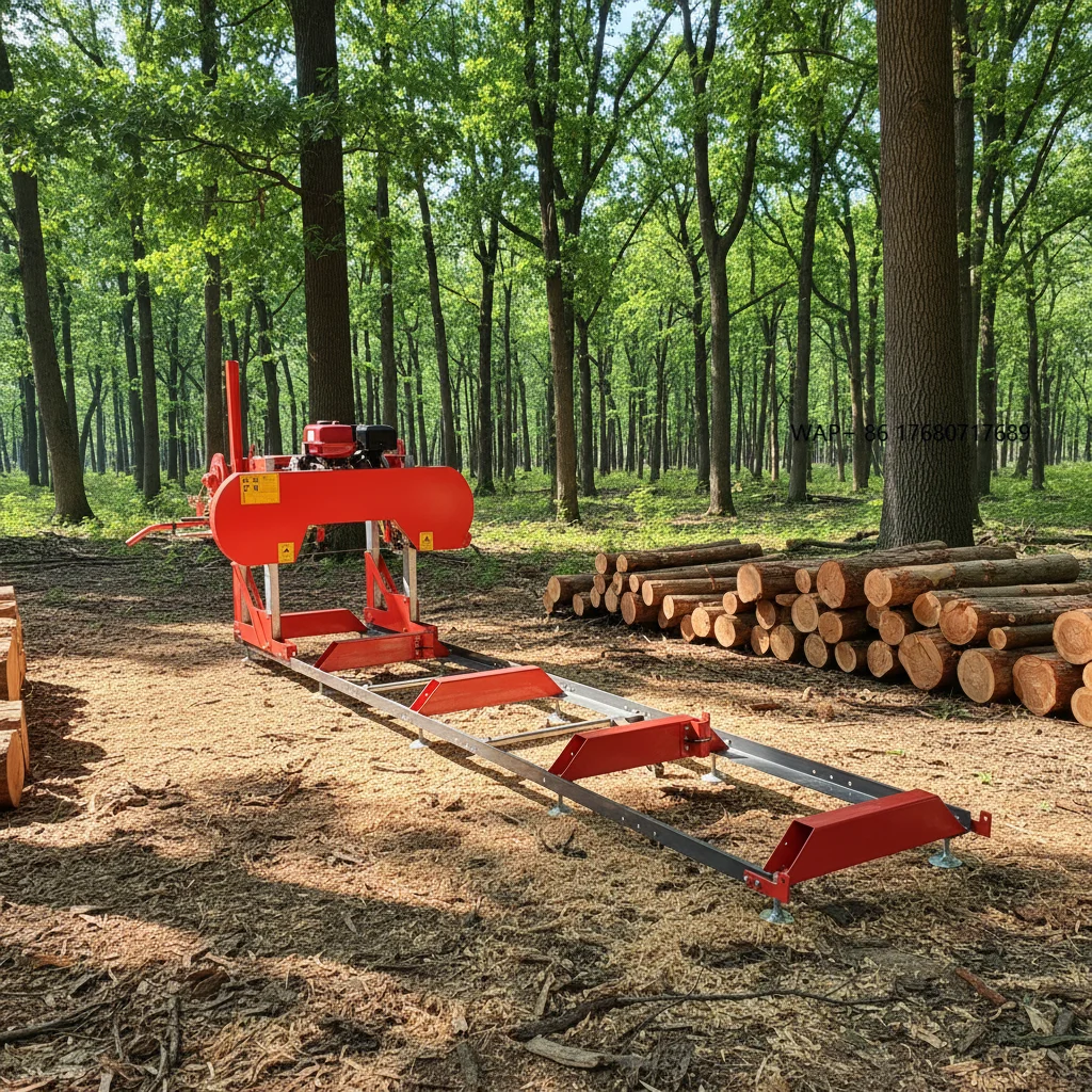 China Mobile Electric Saw Mill Portable Horizontal Hydraulic Wood Band Sawmills Machine Wood Cutting