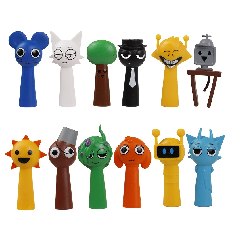 

Горячая новинка: Набор из 12 мини-фигурок Sprunki в 6 стилях, игрушки-персонажи из мультфильмов, модели кукол Wenda, фигурки для детей, подарок