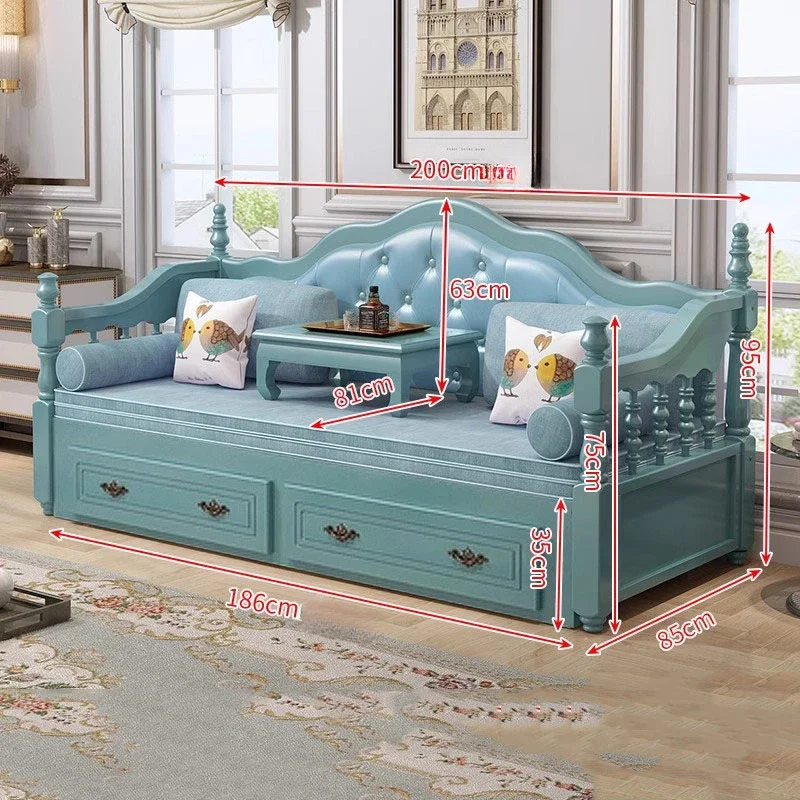 

Luxury Elegant Europe Sofas Beds Storage Leather Blue Nordic Modular Sofas Extendeble Couch Woonkamer Banken Home Furniture