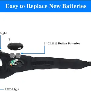 Half -finger glove LED for men and women outdoors to waterproof night fishing -bait cycling running durable lantern gloves without fingers 10 Main Sales Half Water Sales - №1