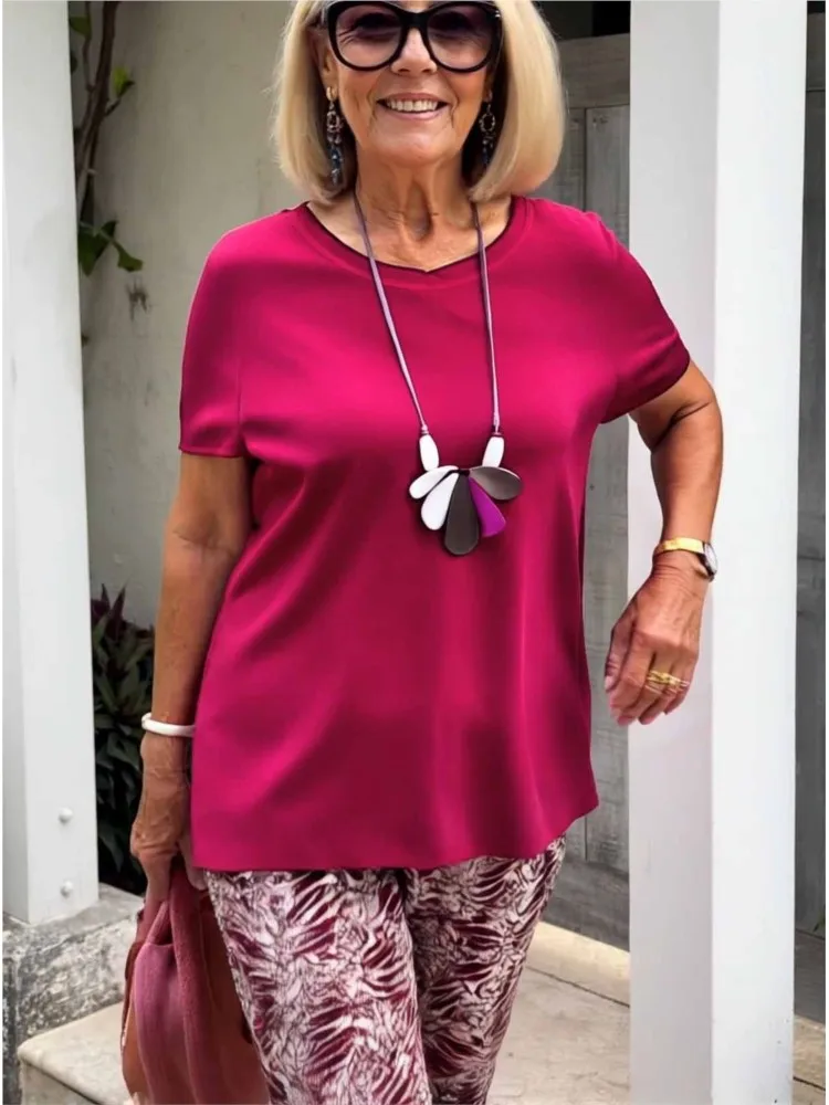 أزياء الملابس النسائية مجموعة جديدة من 2 قطعة الصيف قصيرة الأكمام أعلى طباعة بانت عارضة دعوى مكتب عطلة حزب مجموعات للنساء