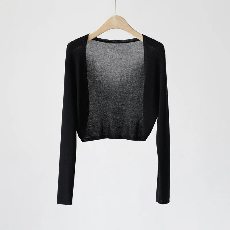 Knitted Cardigan Jacket Women's Shawl Thin Camisole Air-conditioned Shirt Cover Short Top