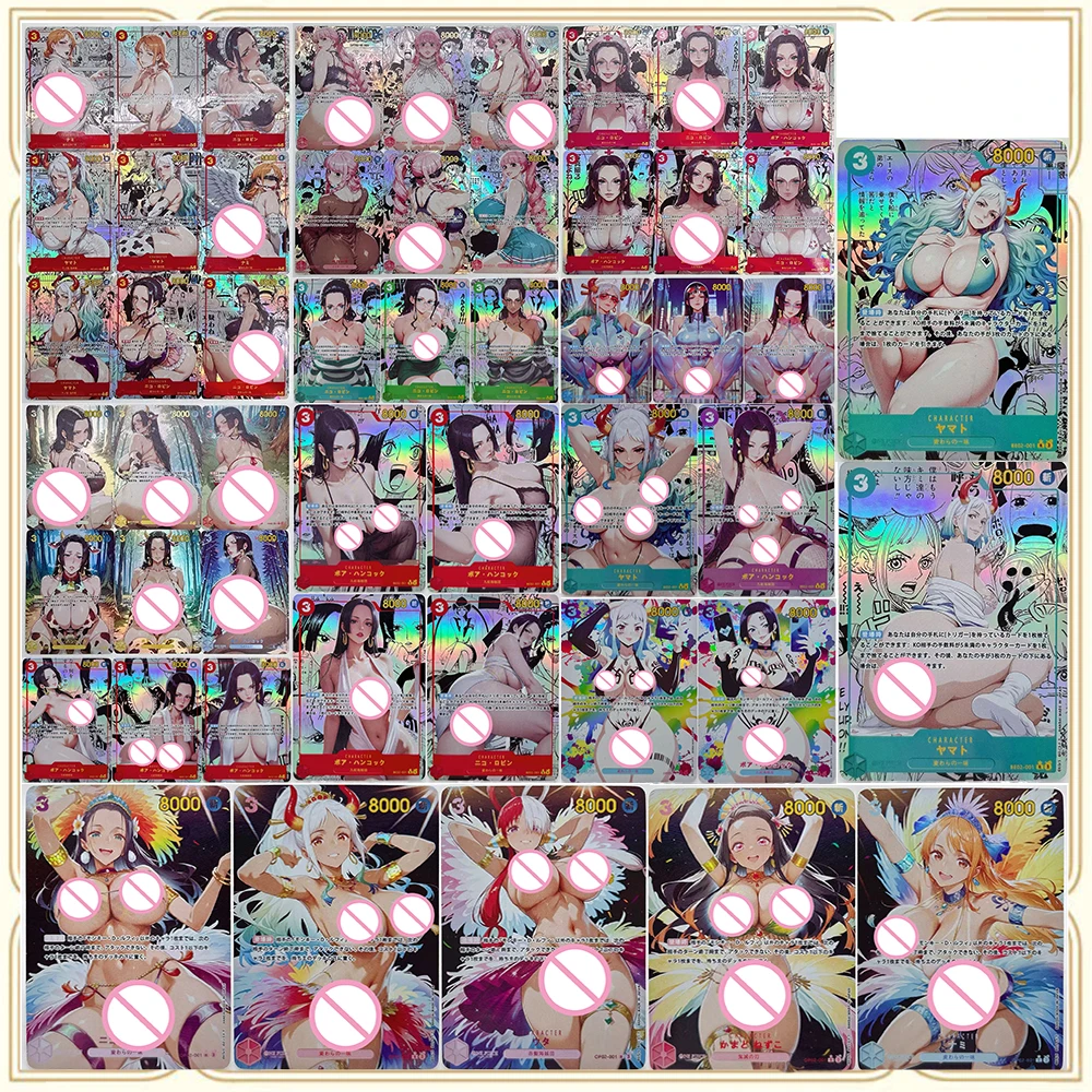 Anime One Piece DIY ACG Perona Yamato Nico Robin Nami Uta Advanced Glitter Collectible Card Christmas Birthday Gift