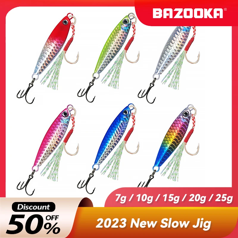 

Bazooka 10g/20g Slow Jig Fishing Lure Lead Sinking VIB Hard Metal Jighead Trolling Boat Jigging Trout Bass Pike Carp Winter Bait