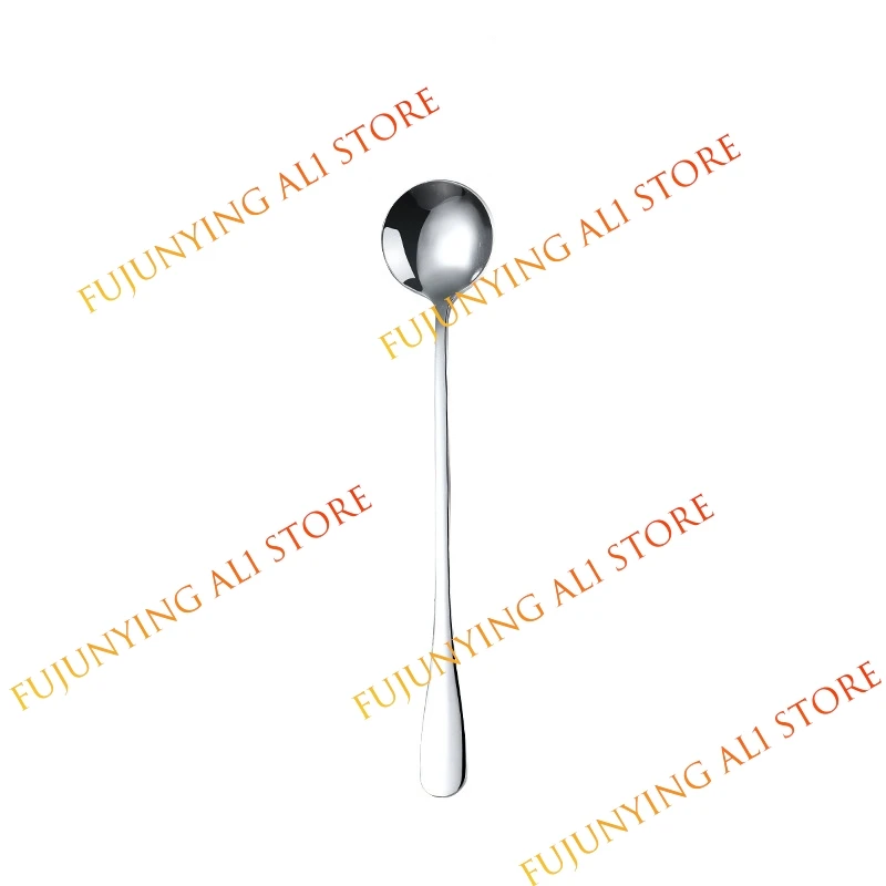 Stainless Steel Ice Round Spoon Kitchen Utensils Set Hotel Family Dining Spoon Multifunctional Ice Round Spoon Mirror Round A1