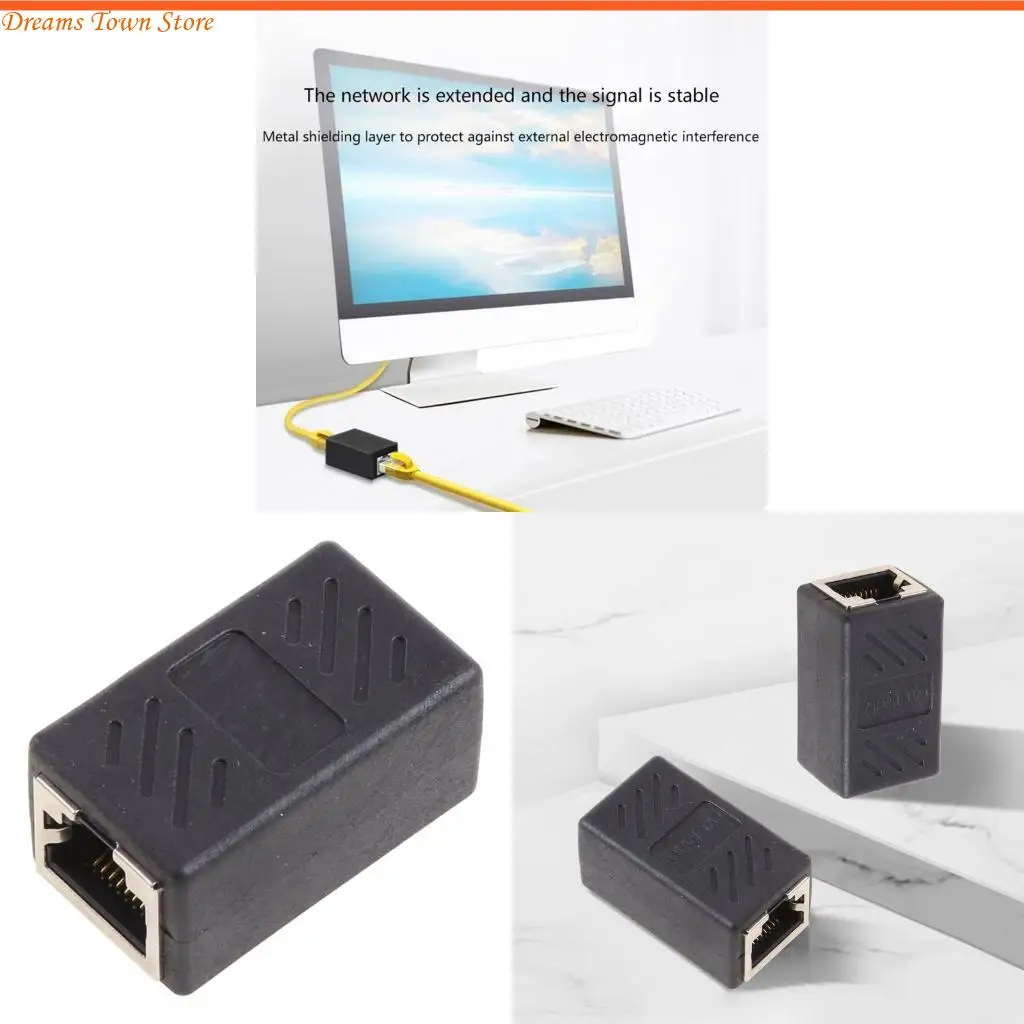 

HX6A Female to Female LAN Connector Adapter Coupler RJ45 Cable Extender for H