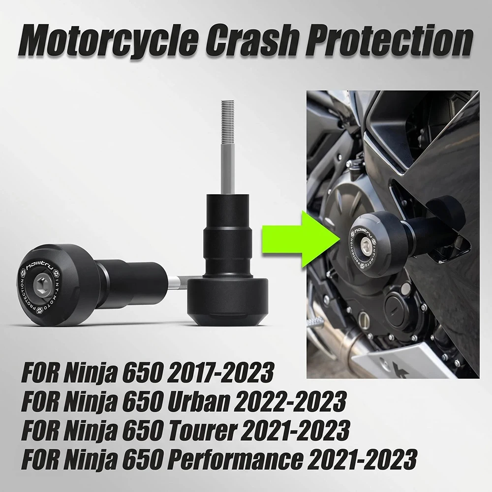 Protector de cuadro y carenado para motocicleta, almohadilla de protección contra caídas para Kawasaki Ninja 650 Urban Tourer Performance