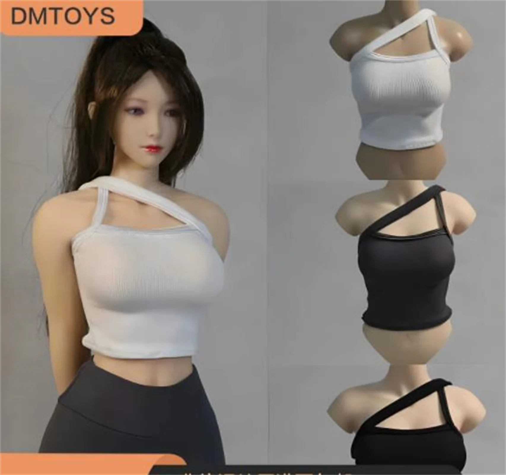 

DMTOYS 1/6 Women's Clothing Single Shoulder Strap Vest Top Trendy Doll Clothes AccessorFit 12" Action Figure toys Action Figure