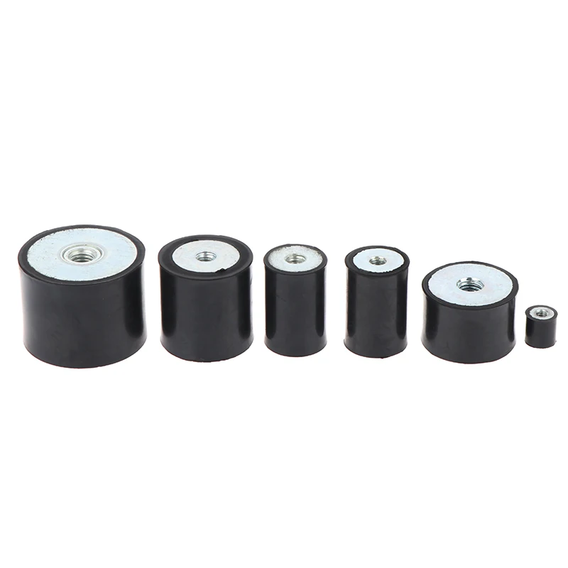 Amortiguador de goma de rosca hembra M4 M5 M6 M8, almohadilla antivibración, bloque silencioso de Metal tipo DD, bloque de Base plana de montaje de goma