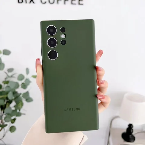 Оригинальный силиконовый чехол для Samsung Galaxy S24 UItra S23 Ultra, мягкий сенсорный противоударный защитный чехол для S23Ultra S24U