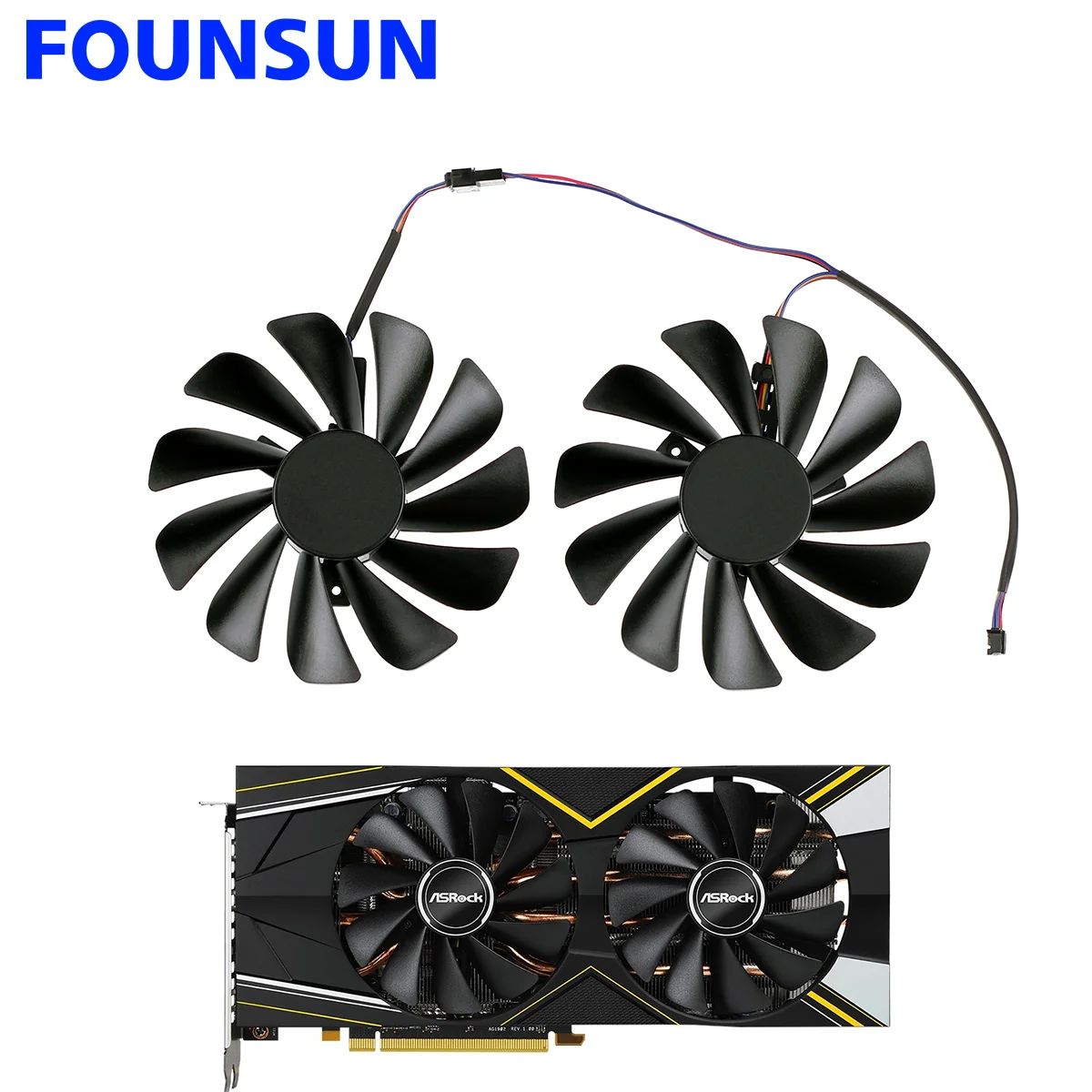 

New 95mm Cooling Fan For ASRock Radeon RX 5700 5700XT Challenger D OC Graphics Card Cooling Fan CF1010U12S FDC10U12S9-C