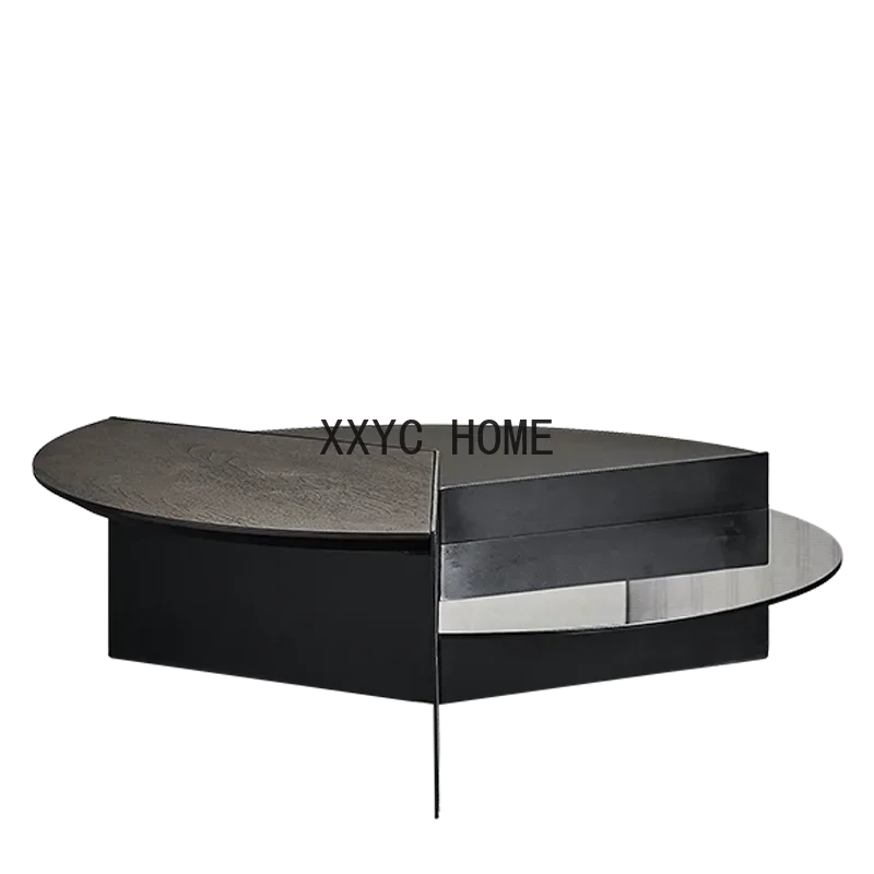 

round Tea Table Modern Light Luxury 1.1M Tempered Glass