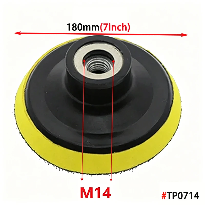 3/4/5/6/7 Zoll Schleifscheiben-Trägerplatte M10 M14 Gewinde Polierpad Klett-Schleifpad für Winkelschleifer Autopolierer – Detail 13