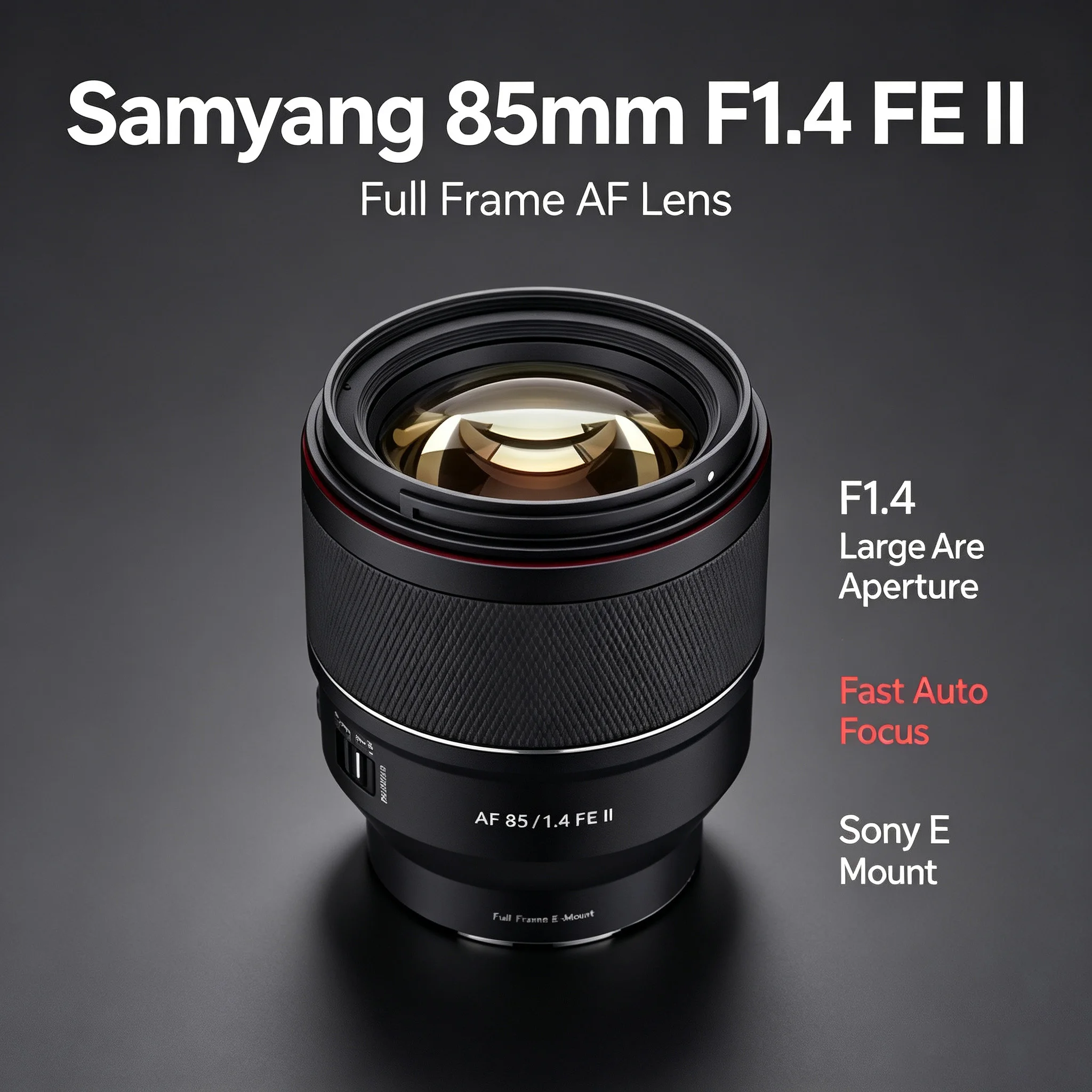 Samyang 85mm F1.4 FE II Auto-Focus Full Frame Lens for Sony E Mount Mirrorless Camera