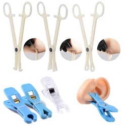 1PC Profession Acrylic Disposable Piercing Clamp Ear Lip Navel Nose Round Open Septum Piercing Tools Forceps Plier Clamp