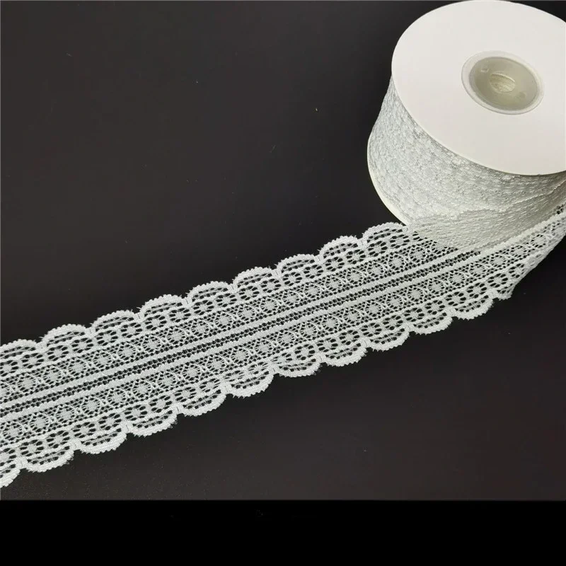 (1 yards/roll) African fabric lace high quality 2024 stretch trim handmade DIY dress skirt, skirt underneath decoration narrow