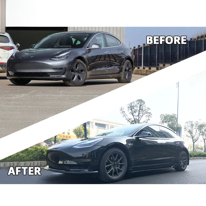 High Quality Performance Model 3 Side Skirt Extension Anti Collision Guard Aftermarket Tuning Body Parts
