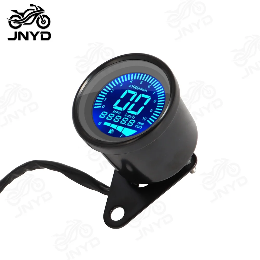 JNYD 7-Color Backlight Universal 12V Digital Motorcycle Speedometer Tachometer Odometer Speed KMH MPH Oil Level Gauge Tacho RPM view 4