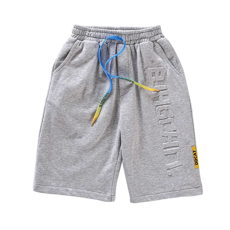 جديد الفتيان السراويل الصيف قصيرة الرياضة القطن Sweatpants الفتيان الركبة طول السراويل حجم 5 7 10 12 13 14 سنة Hot البيع الاطفال الملابس