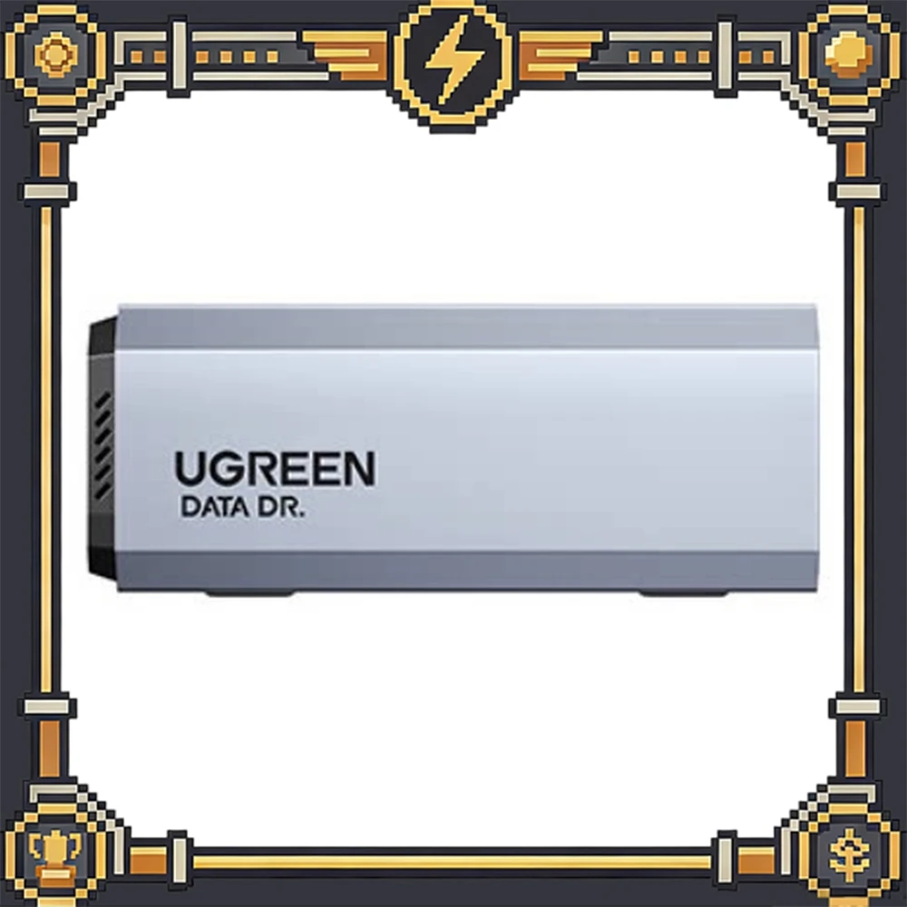 UGREEN 30786 Dual-Bay SATA HDD Enclosure 2.5/3.5 Inch Aluminum RAID USB-C 5Gbps for Windows Linux macOS Diskless