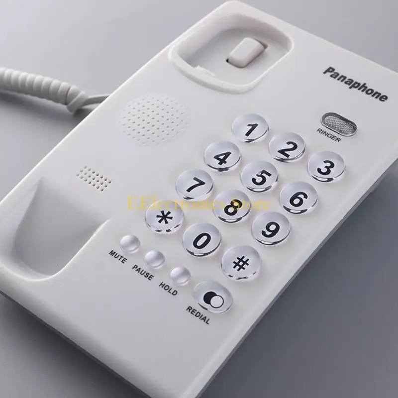 B03C Desktop Corded Telephone Landline Phone with Quick Redial Wall Mountable Multiple Function KX-T3016 Phone