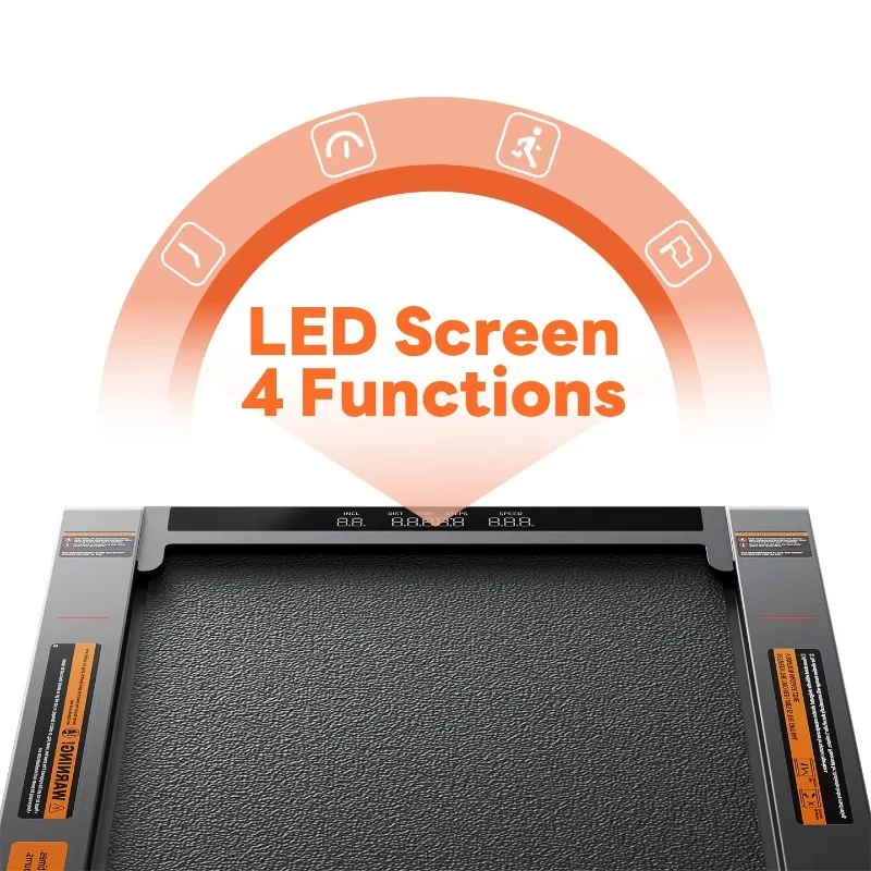 Electric Portable Home Treadmill With LED Screen ABS Material Cardio Exercise Features