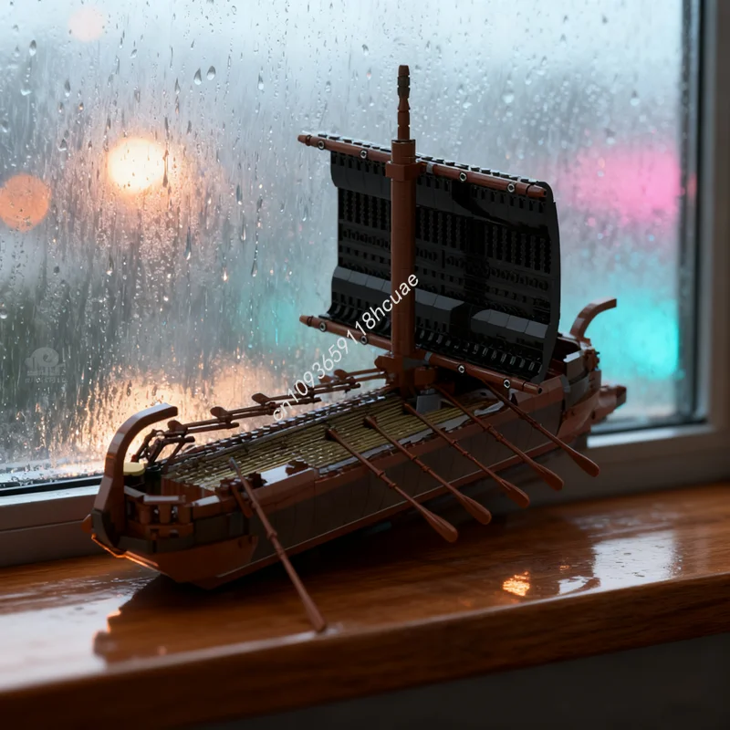 922 pièces MOC Troy ancien navire grec château modèle jouets de construction blocs Architecture assembler des cadeaux de noël bricolage idée brique