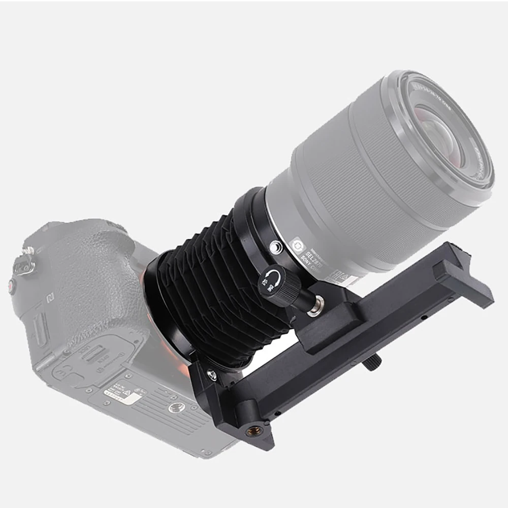 FOTGA Lensa Bellow Ekstensi Makro dengan Slider Rel Tunggal untuk Kamera Mirrorless Sony E-mount NEX-7 A9 II A7S A7 Mark IV