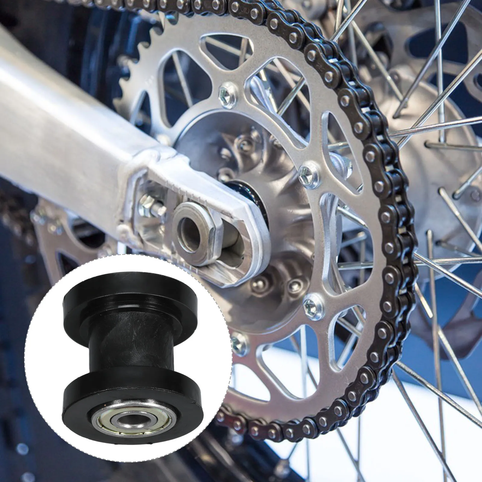 

2Pcs Motorcycle Chain Tensioner Roller Heavy Duty Guide Wheel Anti-Slip Design Easy Installation for Smooth Riding Experience