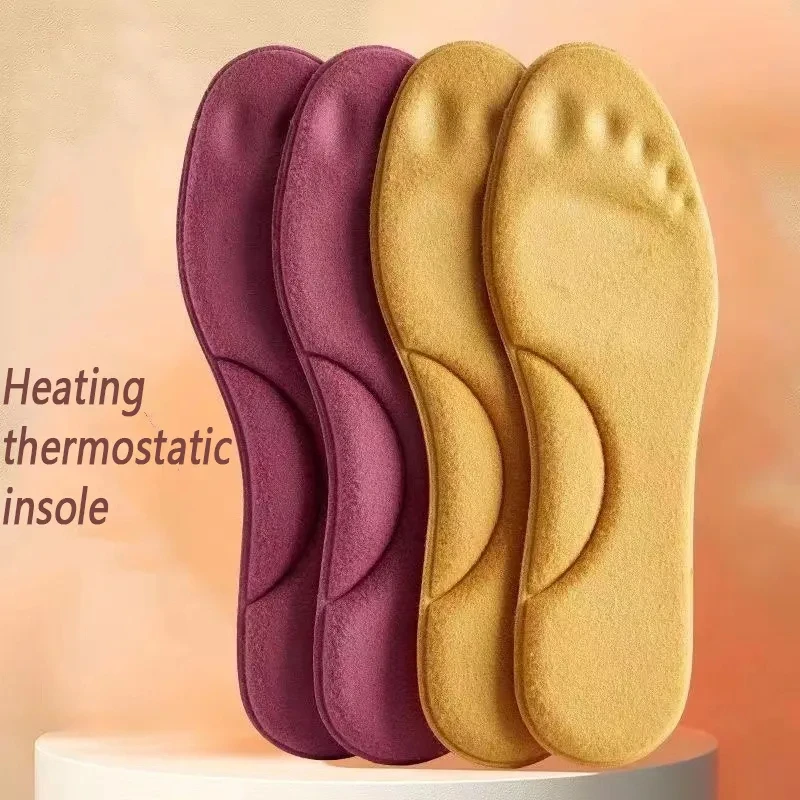 4PCS Self Heating Insoles Thermostatic Thermal Insole Massage Memory Foam Arch Support Shoe Pad Heated Pads Winter Men Women
